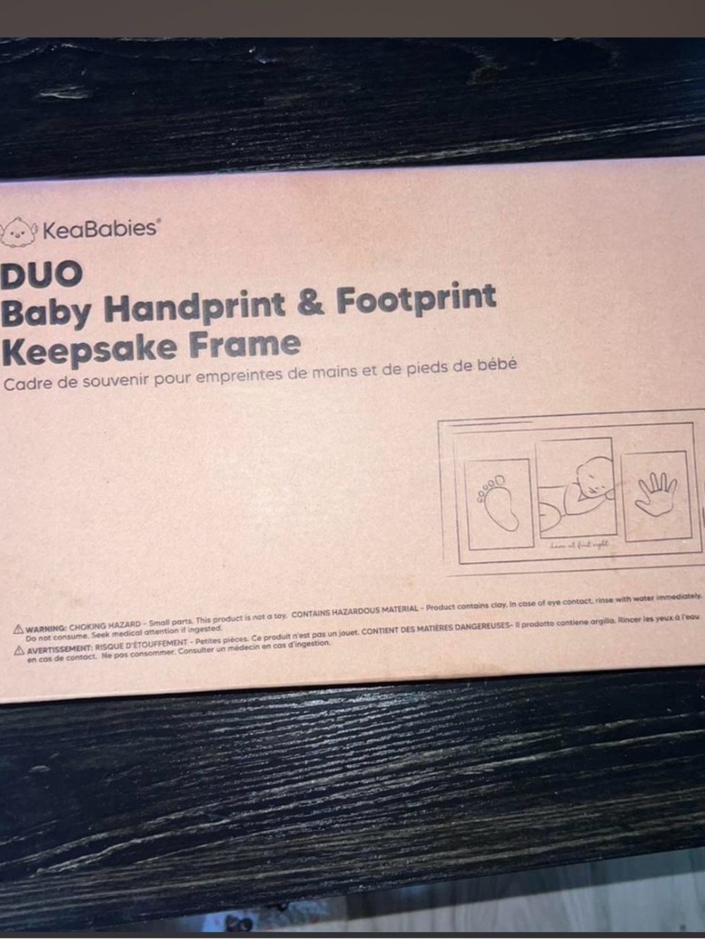 KeaBabies DUO Baby Handprint & Footprint Keepsake Frame